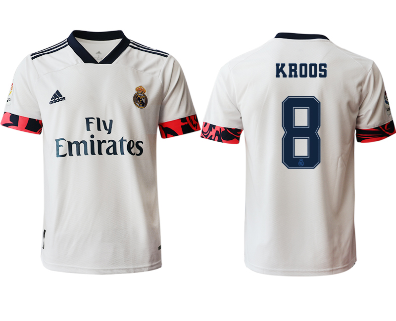 Men 2020-2021 club Real Madrid home aaa version #8 white Soccer Jerseys2